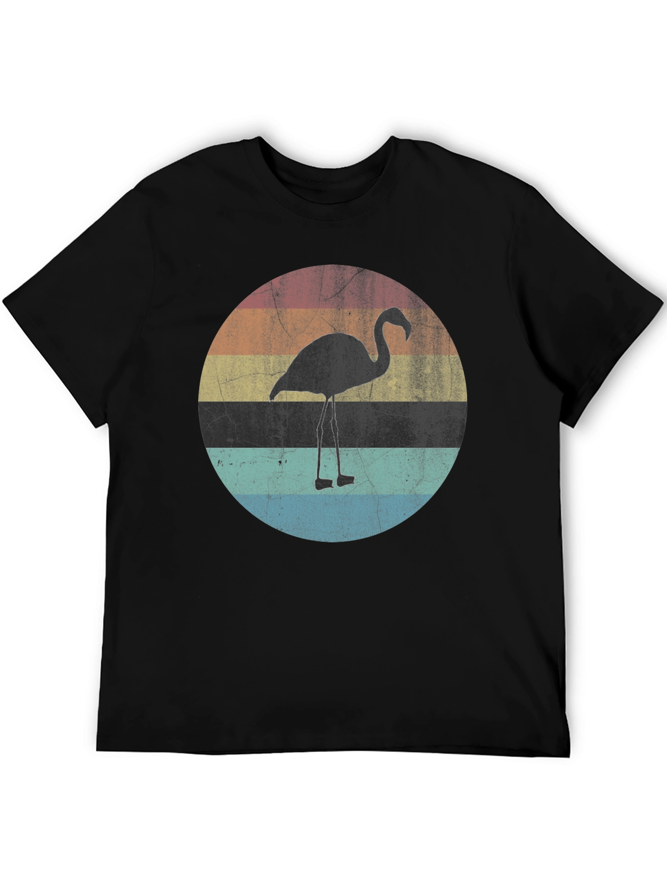 Retro Flamingo Sunset Graphic T-Shirt