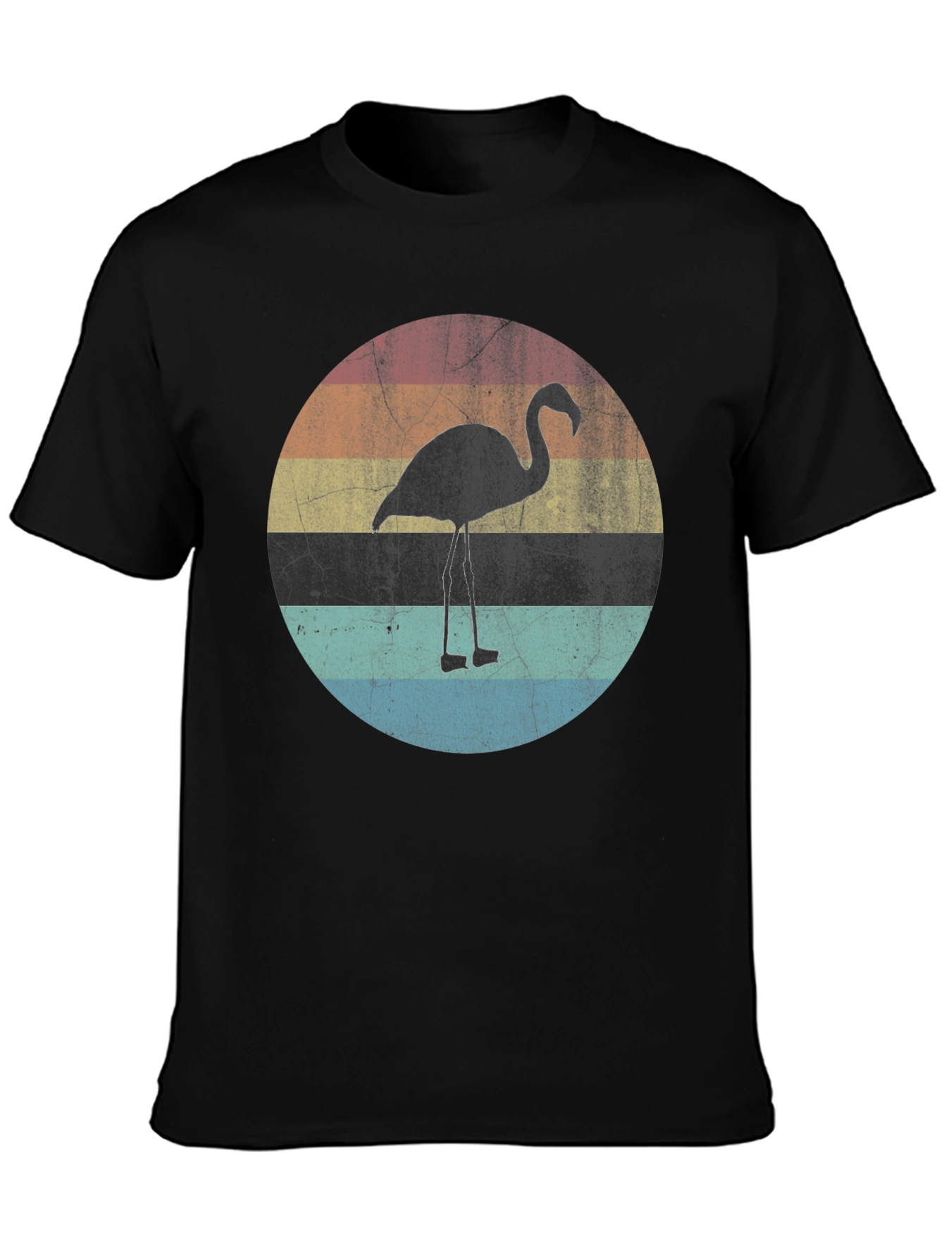 Retro Flamingo Sunset Graphic T-Shirt