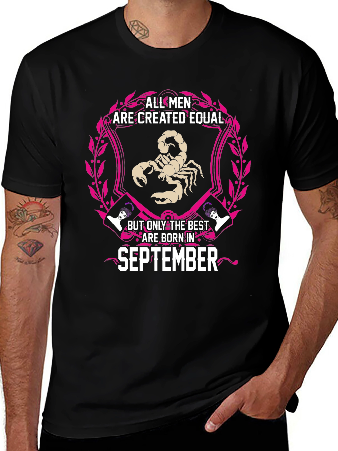 September Birthday Zodiac Scorpion Mens T-Shirt