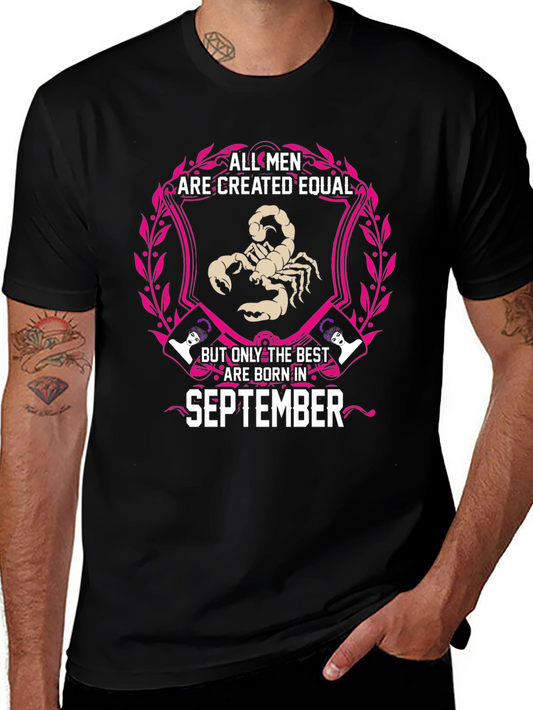 September Birthday Zodiac Scorpion Mens T-Shirt