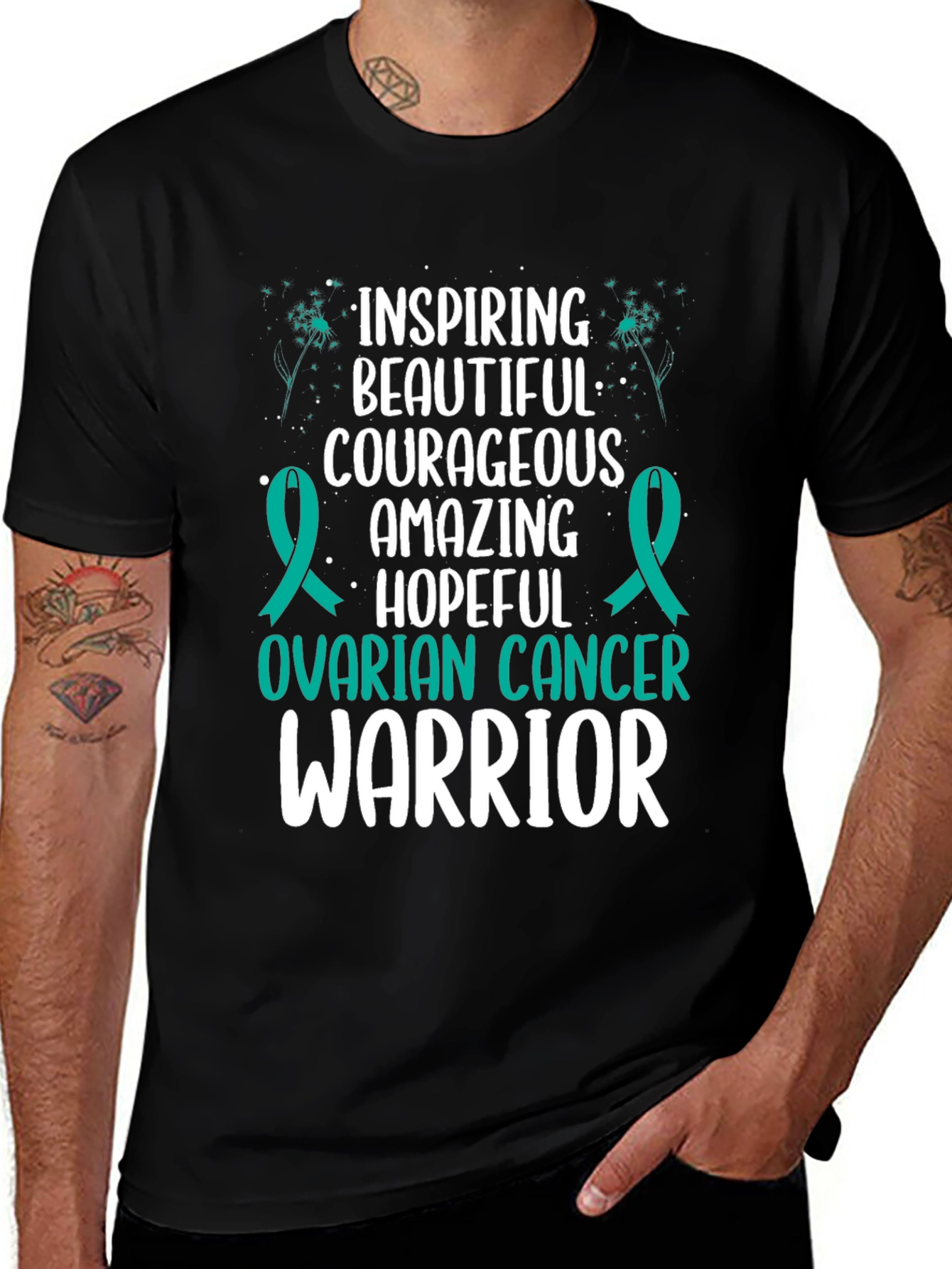 Ovarian Cancer Warrior Tee: Inspiring & Courageous