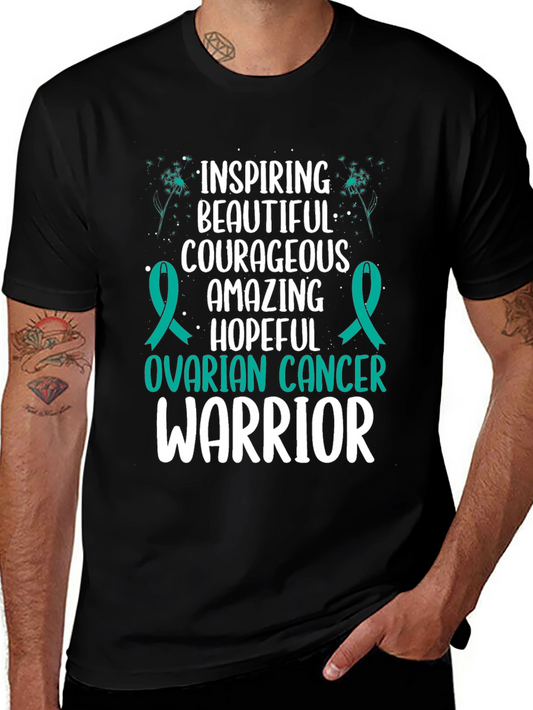 Ovarian Cancer Warrior Tee: Inspiring & Courageous