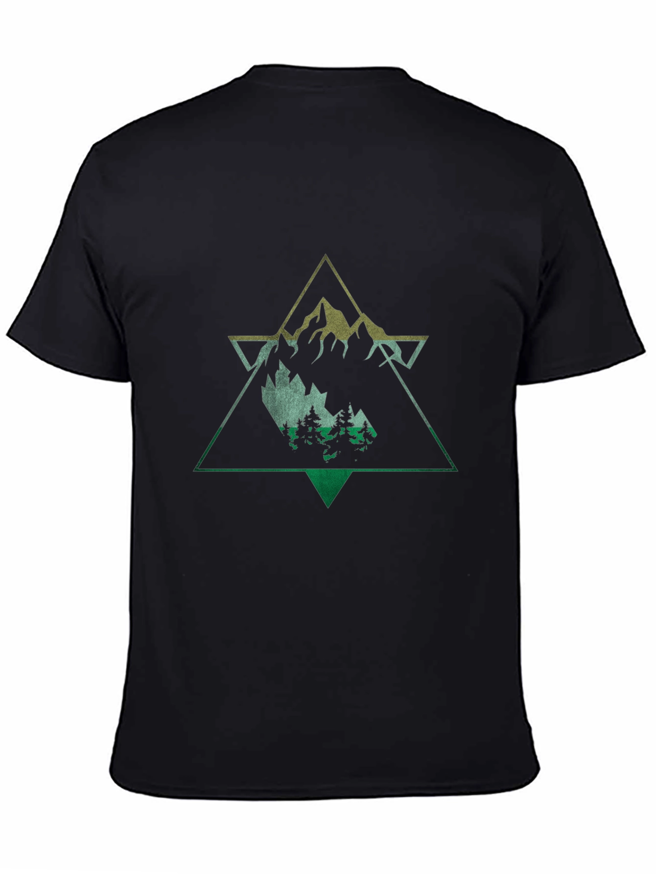 Mountain Graphic Black Tee for Nature Lovers
