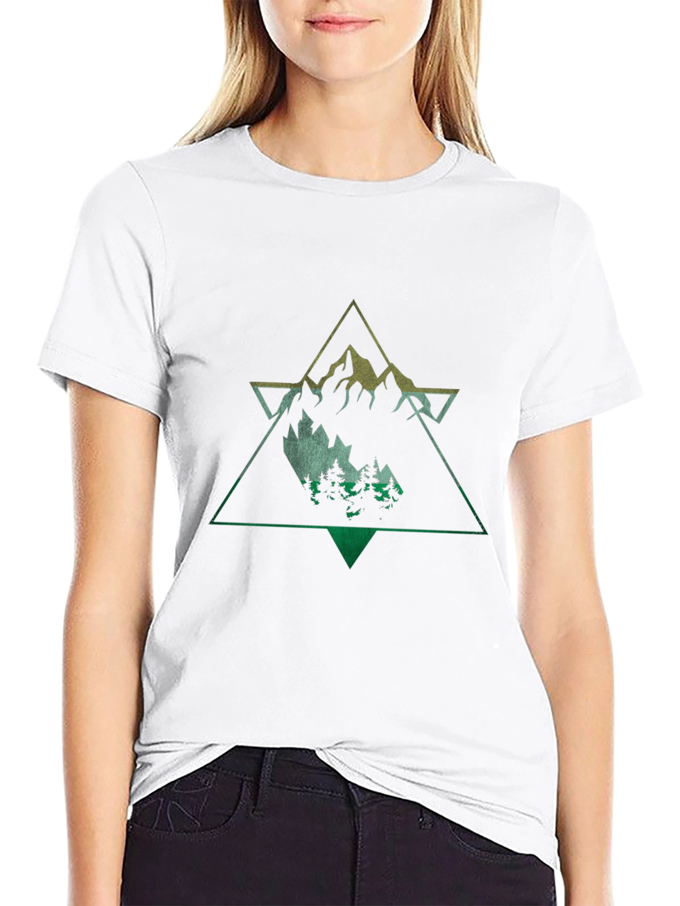 Mountain Graphic Black Tee for Nature Lovers