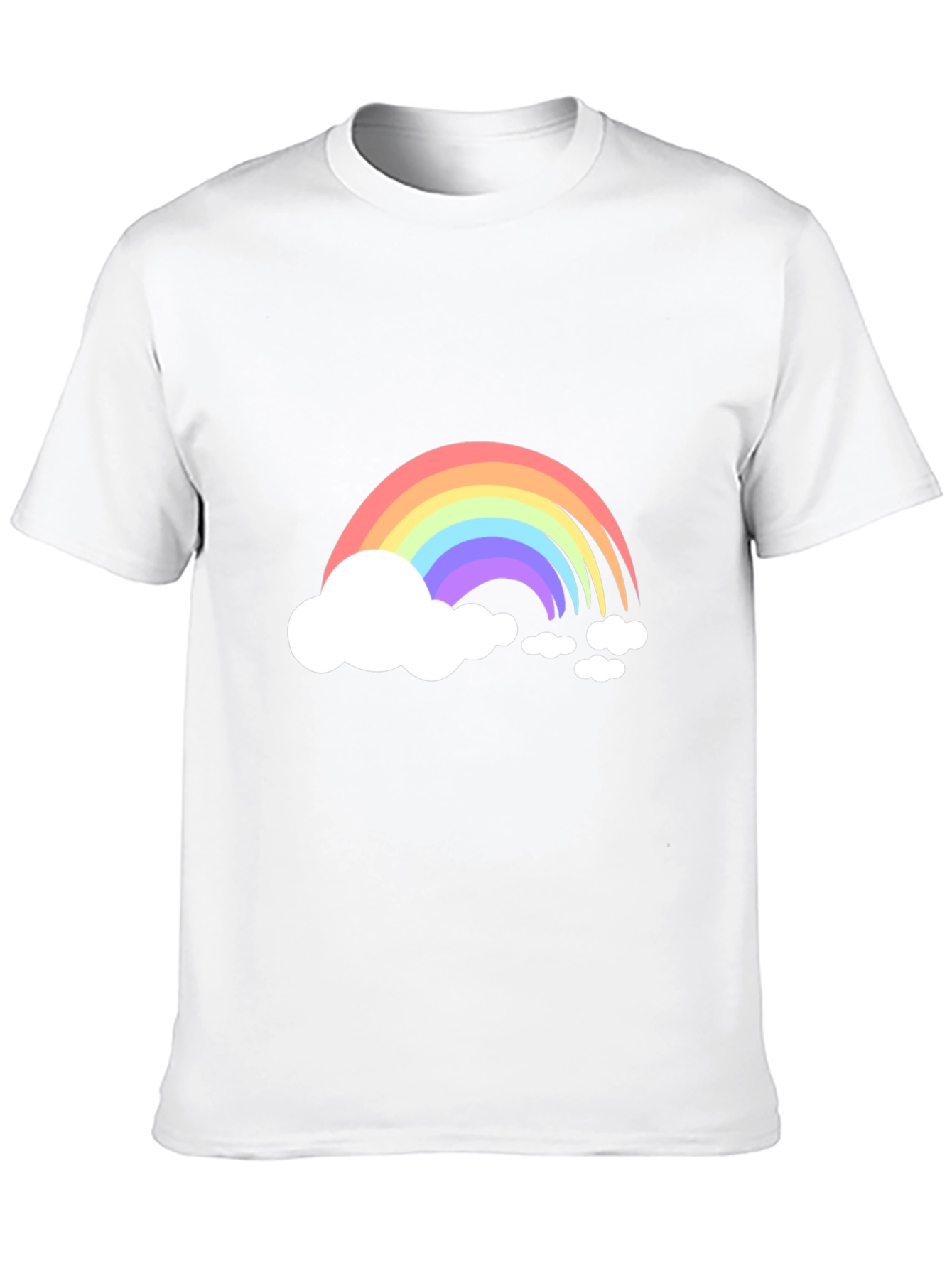 Rainbow Cloud Graphic Tee - Black Cotton Blend