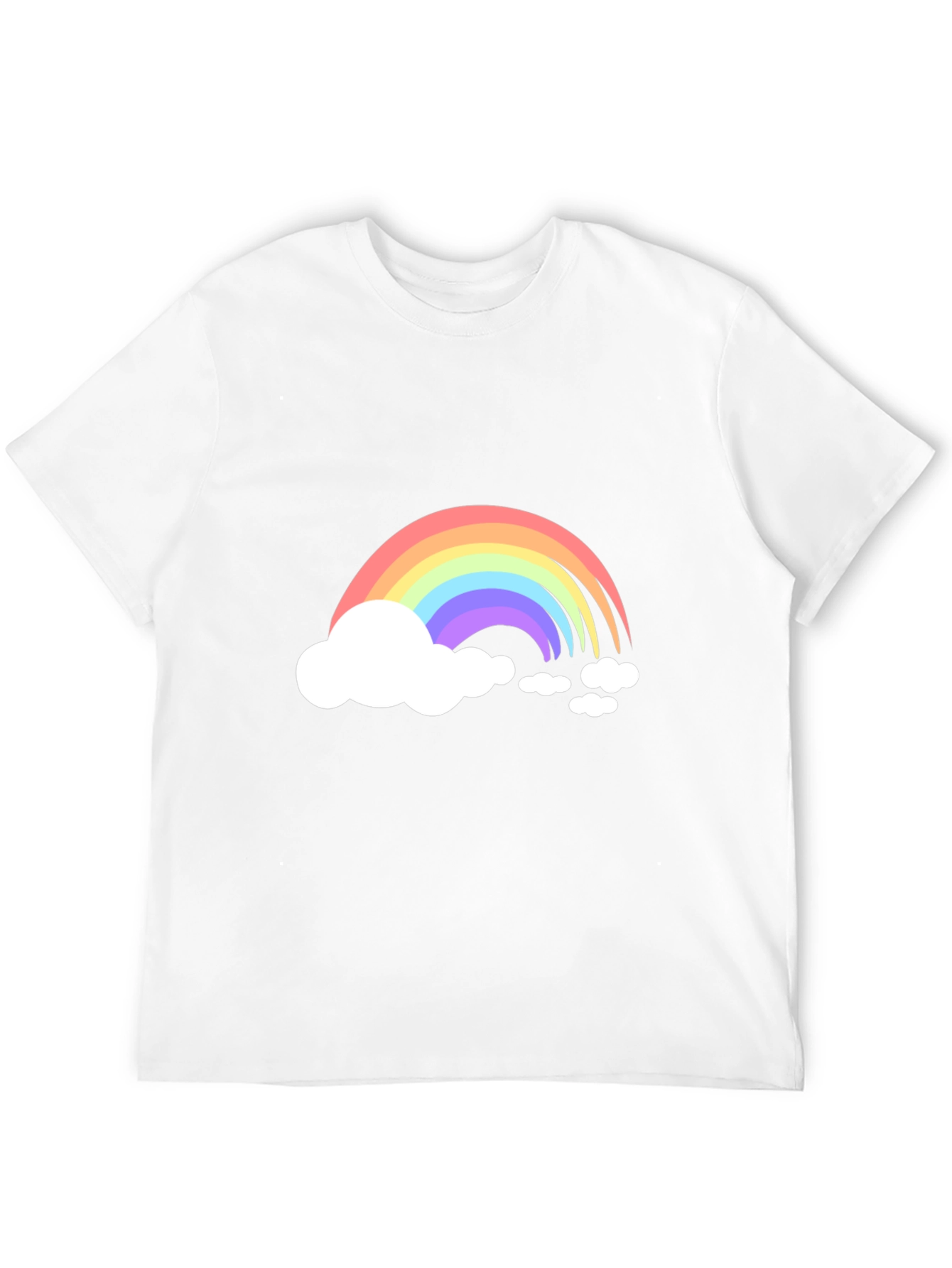 Rainbow Cloud Graphic Tee - Black Cotton Blend