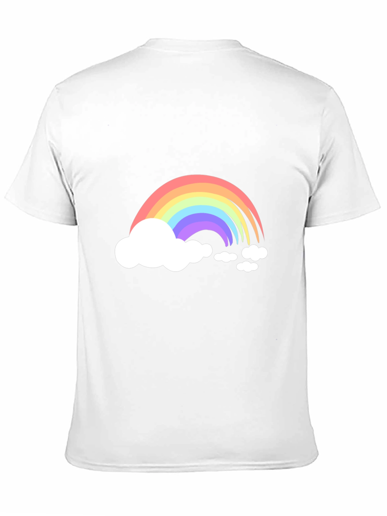 Rainbow Cloud Graphic Tee - Black Cotton Blend