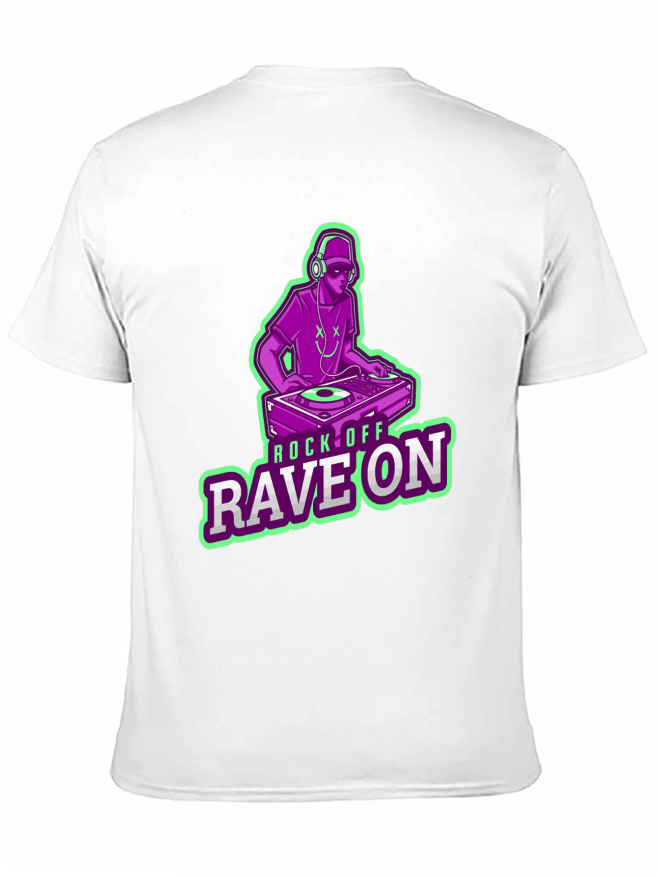 DJ Rave On Graphic Tee - Black Cotton T-Shirt