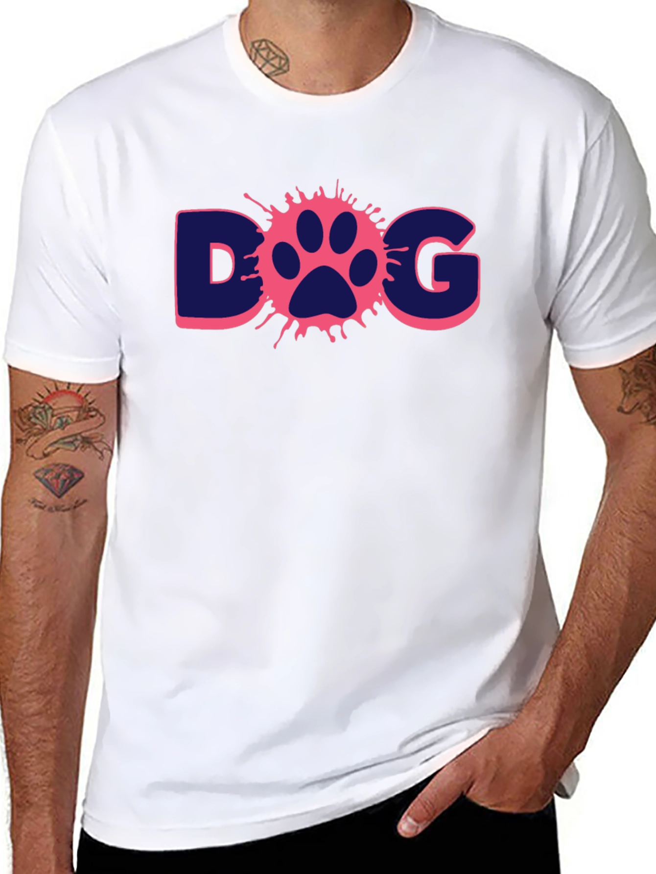 Dog Paw Print T-Shirt - Stylish Casual Wear