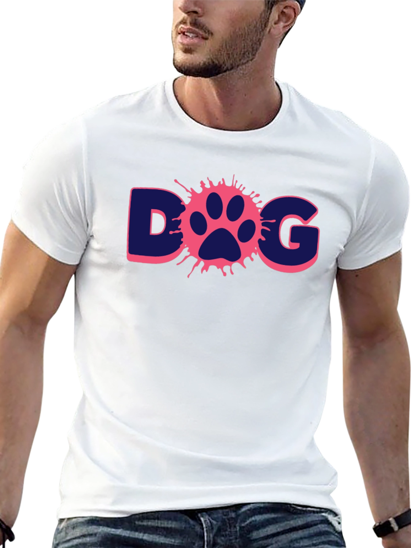 Dog Paw Print T-Shirt - Stylish Casual Wear