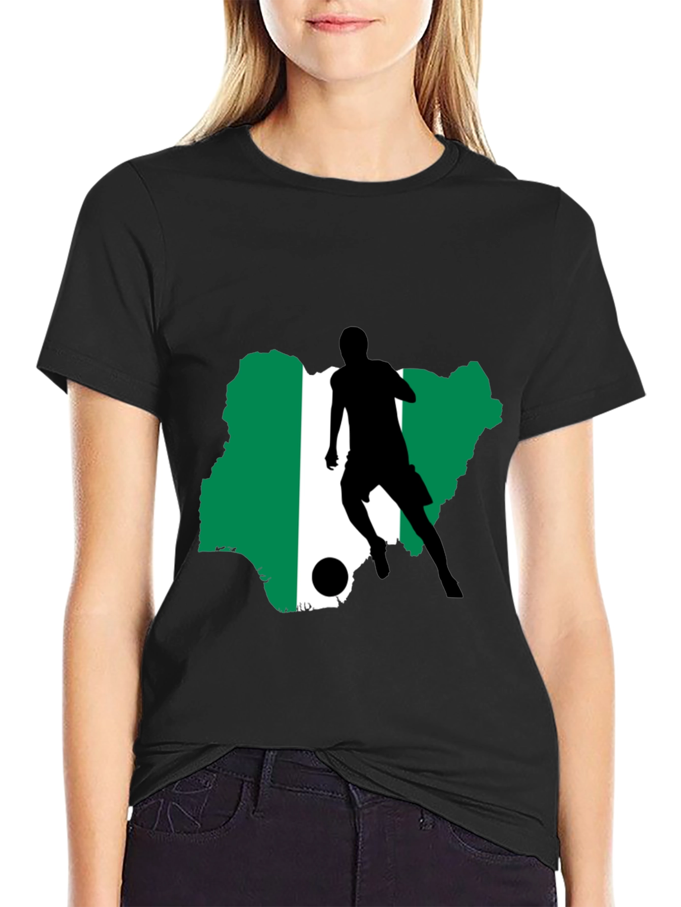 Nigeria Soccer Silhouette T-Shirt