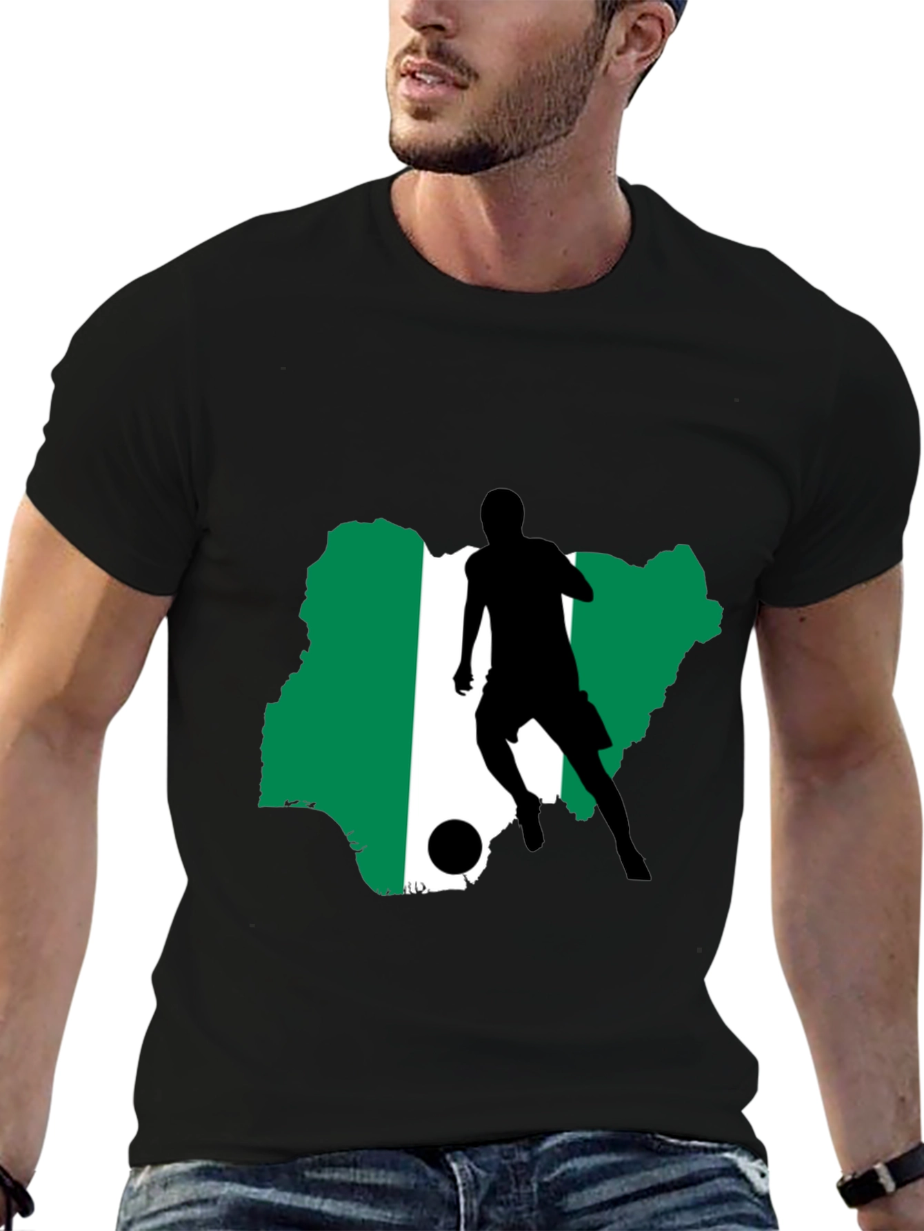 Nigeria Soccer Silhouette T-Shirt