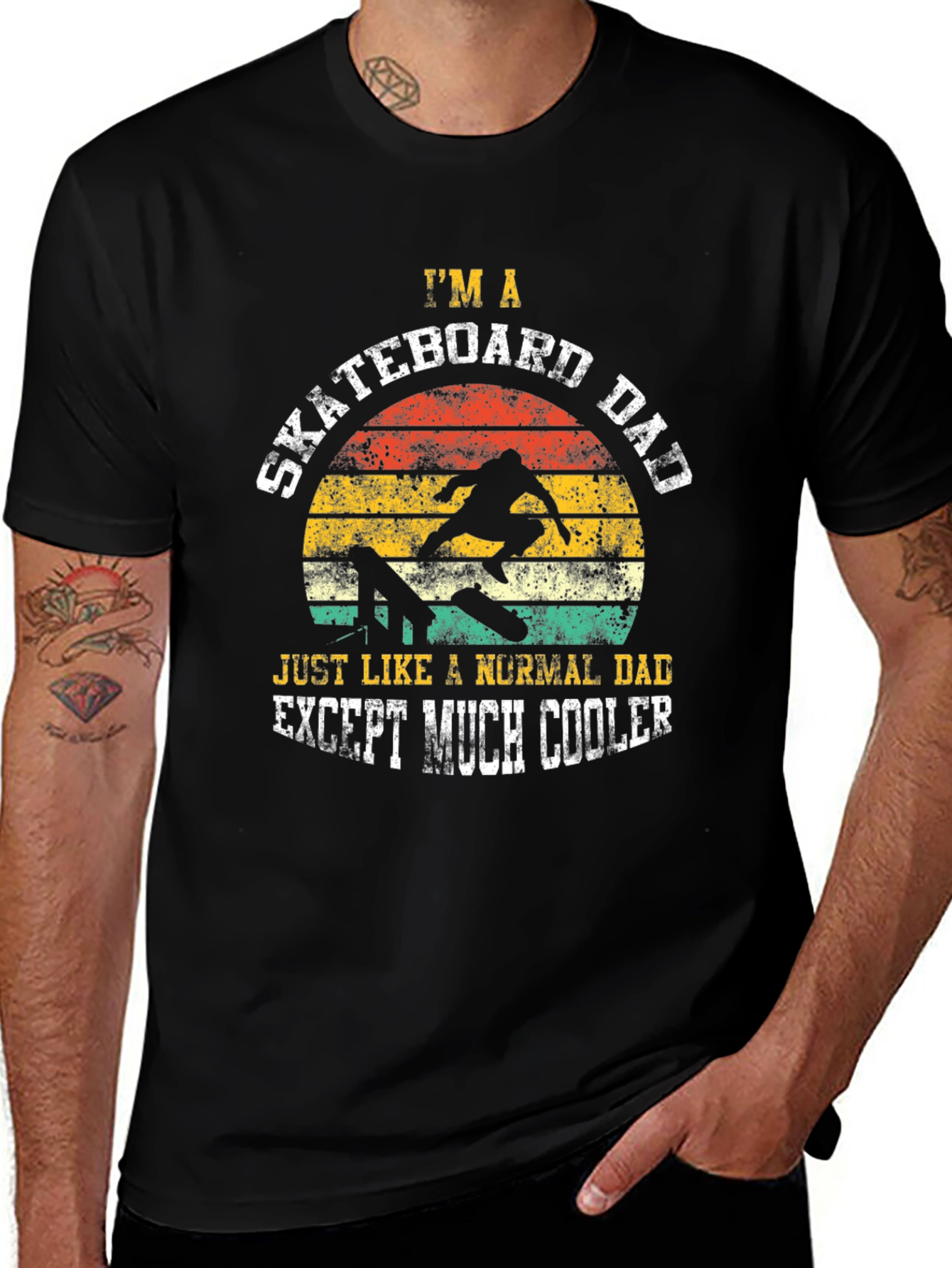 Skateboard Dad Graphic T-Shirt - Cool Fathers Day Gift