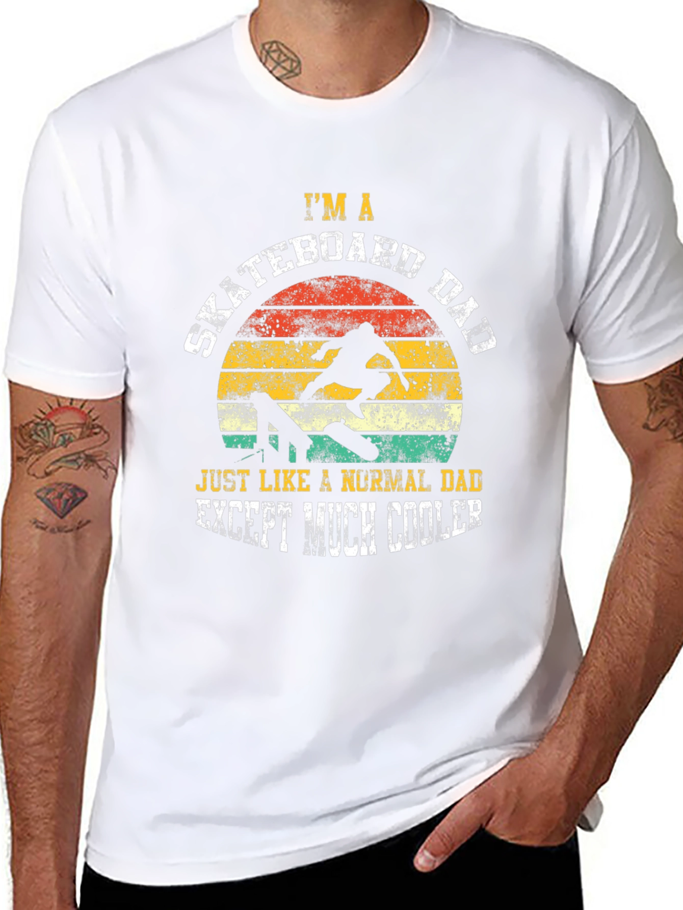 Skateboard Dad Graphic T-Shirt - Cool Fathers Day Gift