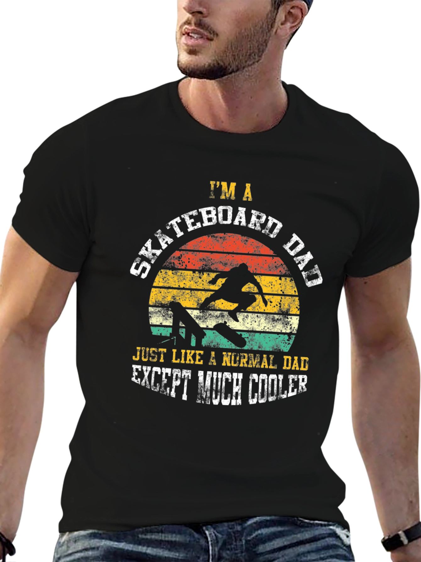 Skateboard Dad Graphic T-Shirt - Cool Fathers Day Gift
