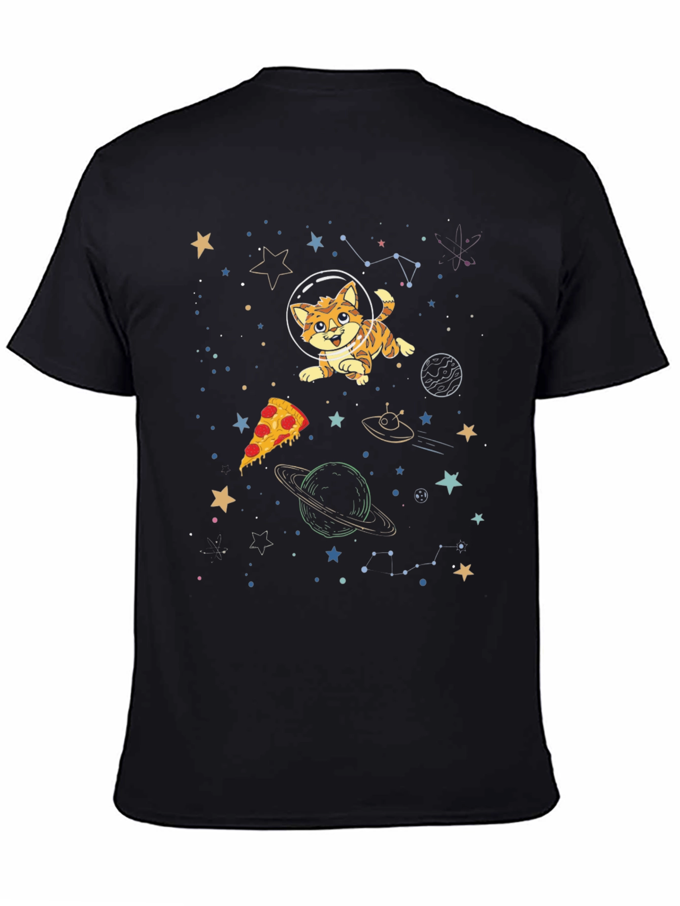 Space Cat Pizza T-Shirt