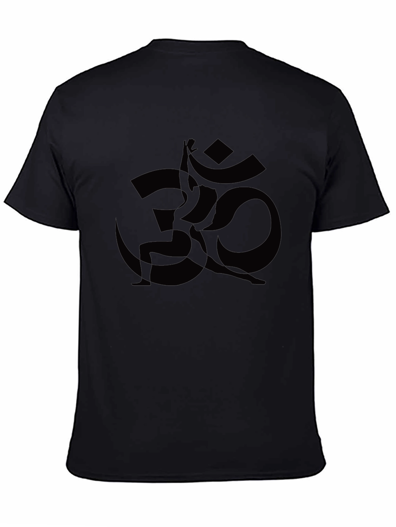 Black Yoga Om Symbol T-Shirt for Men
