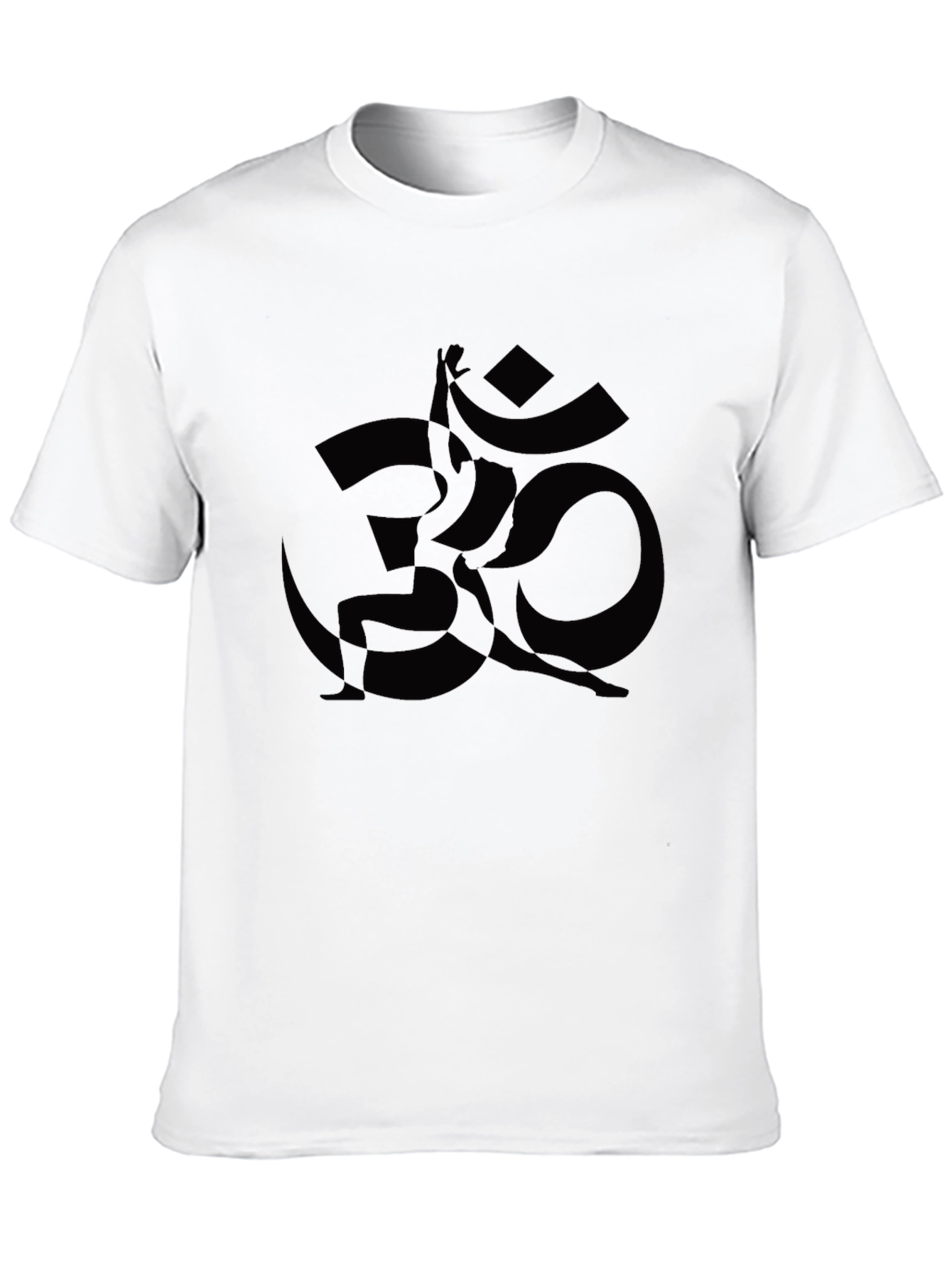 Black Yoga Om Symbol T-Shirt for Men