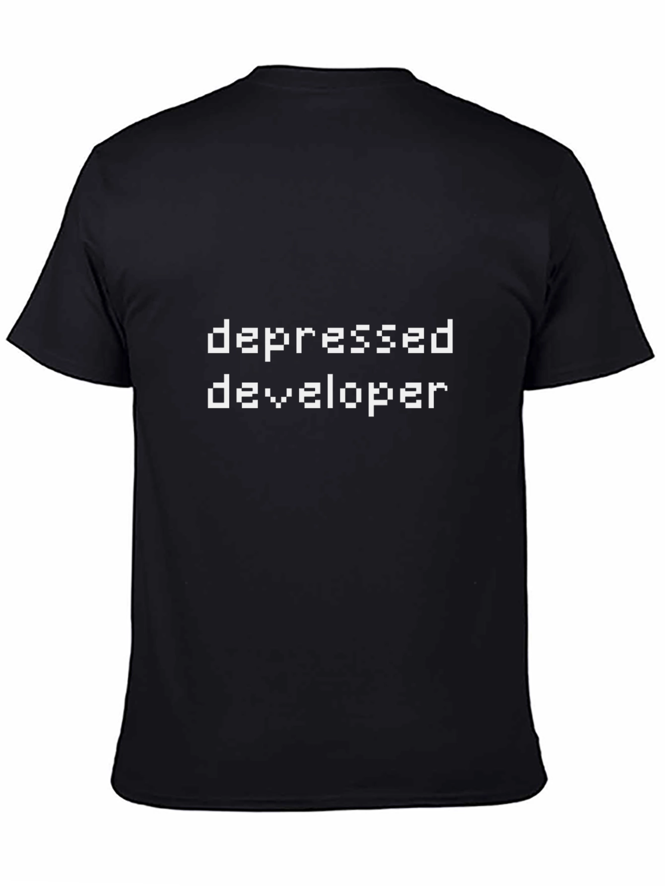 Depressed Developer T-Shirt - Black Cotton Graphic Tee