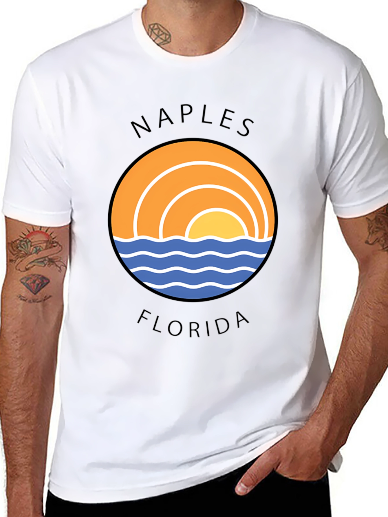 Naples Florida Graphic T-Shirt - Coastal Design