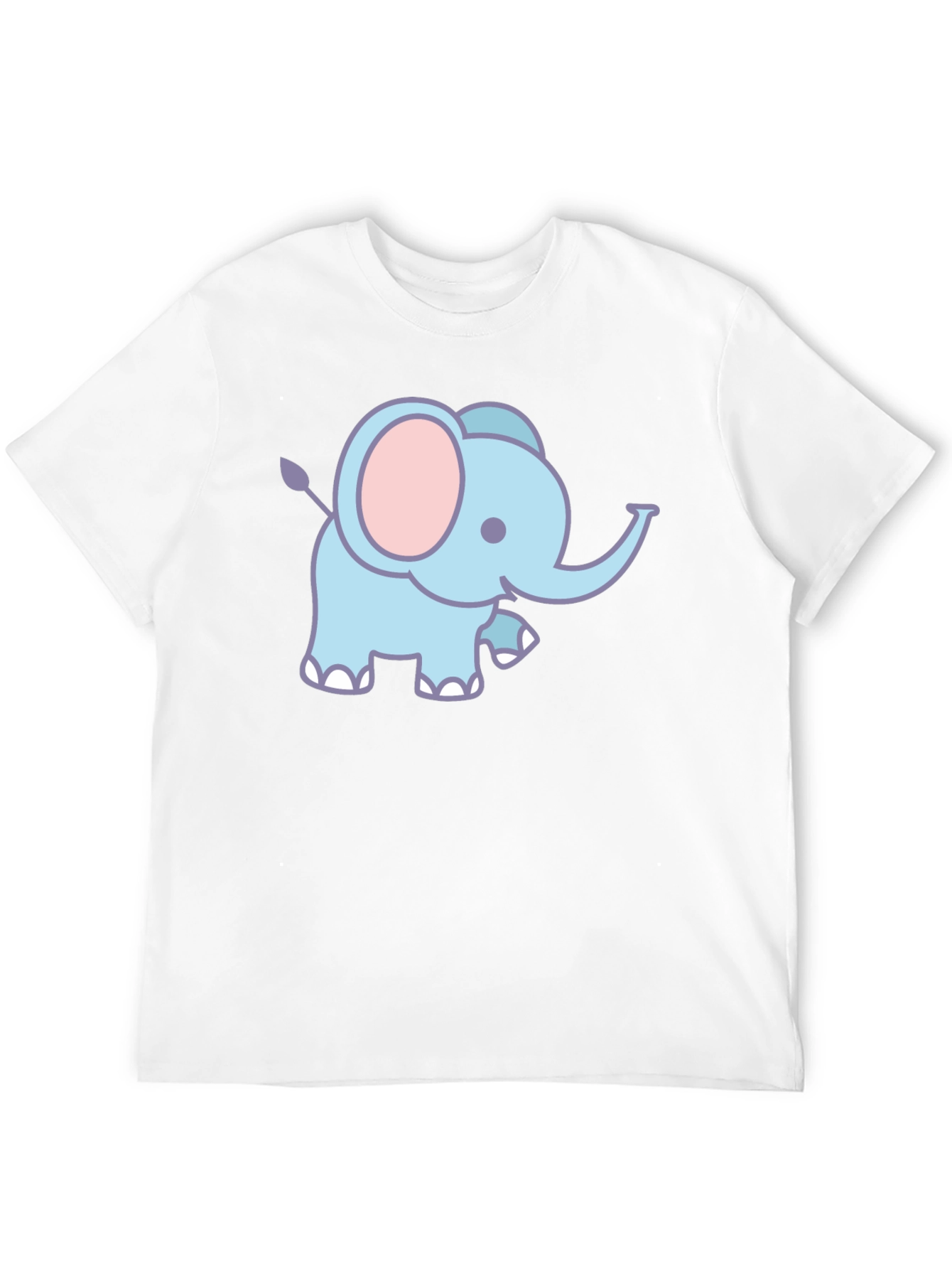 Cute Elephant Graphic T-Shirt - Black