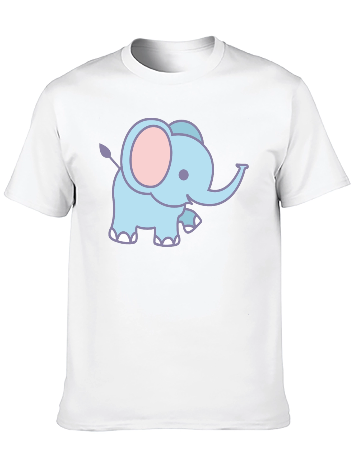 Cute Elephant Graphic T-Shirt - Black