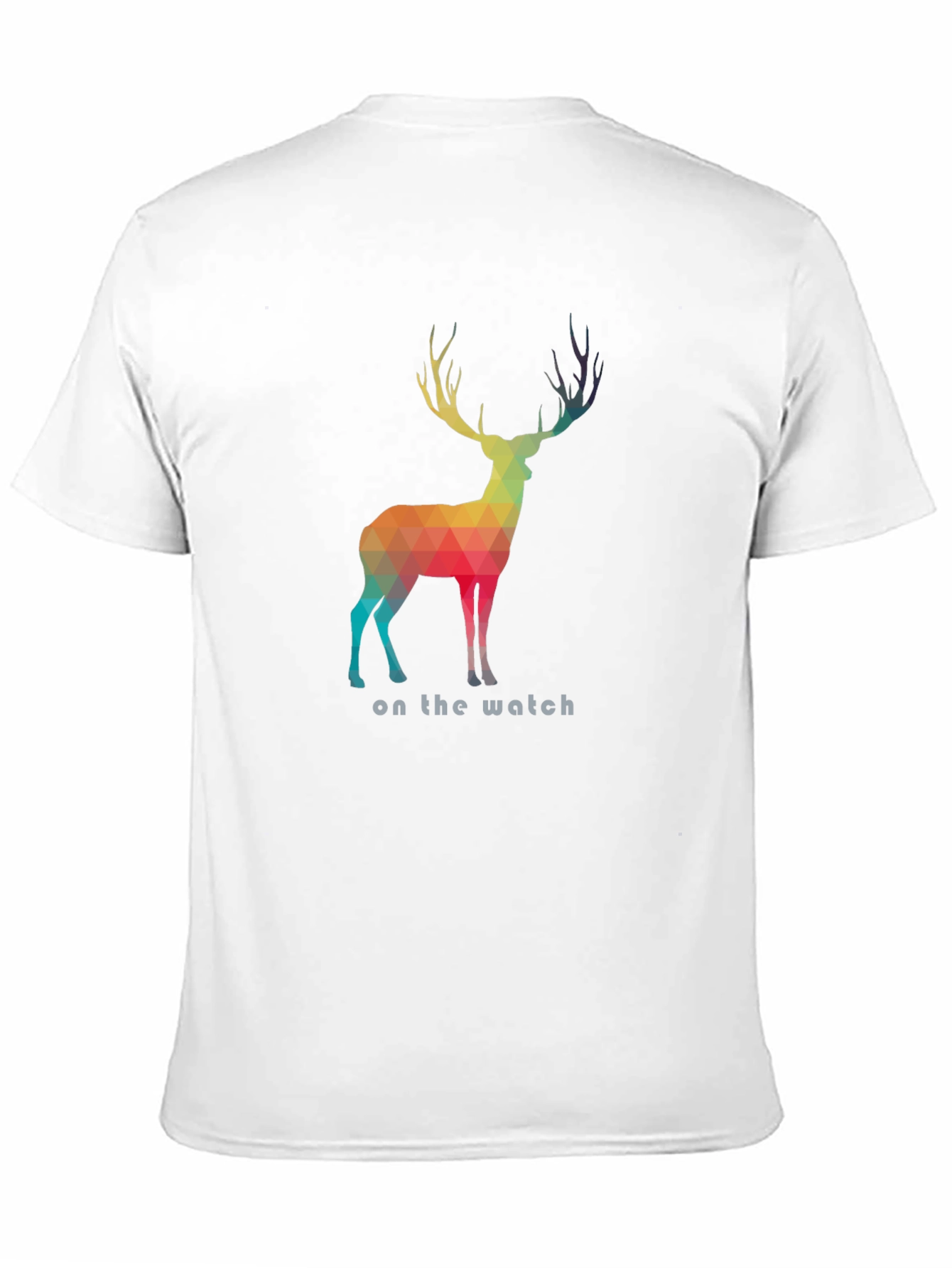 Geometric Deer Graphic T-Shirt - On the Watch