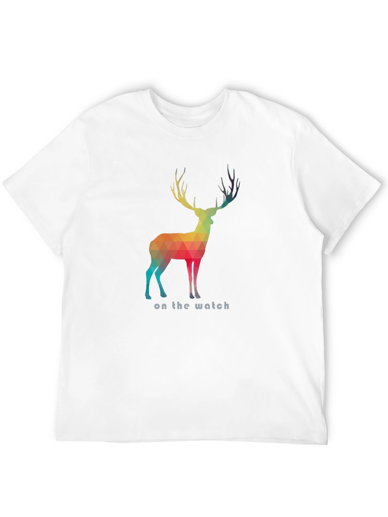 Geometric Deer Graphic T-Shirt - On the Watch