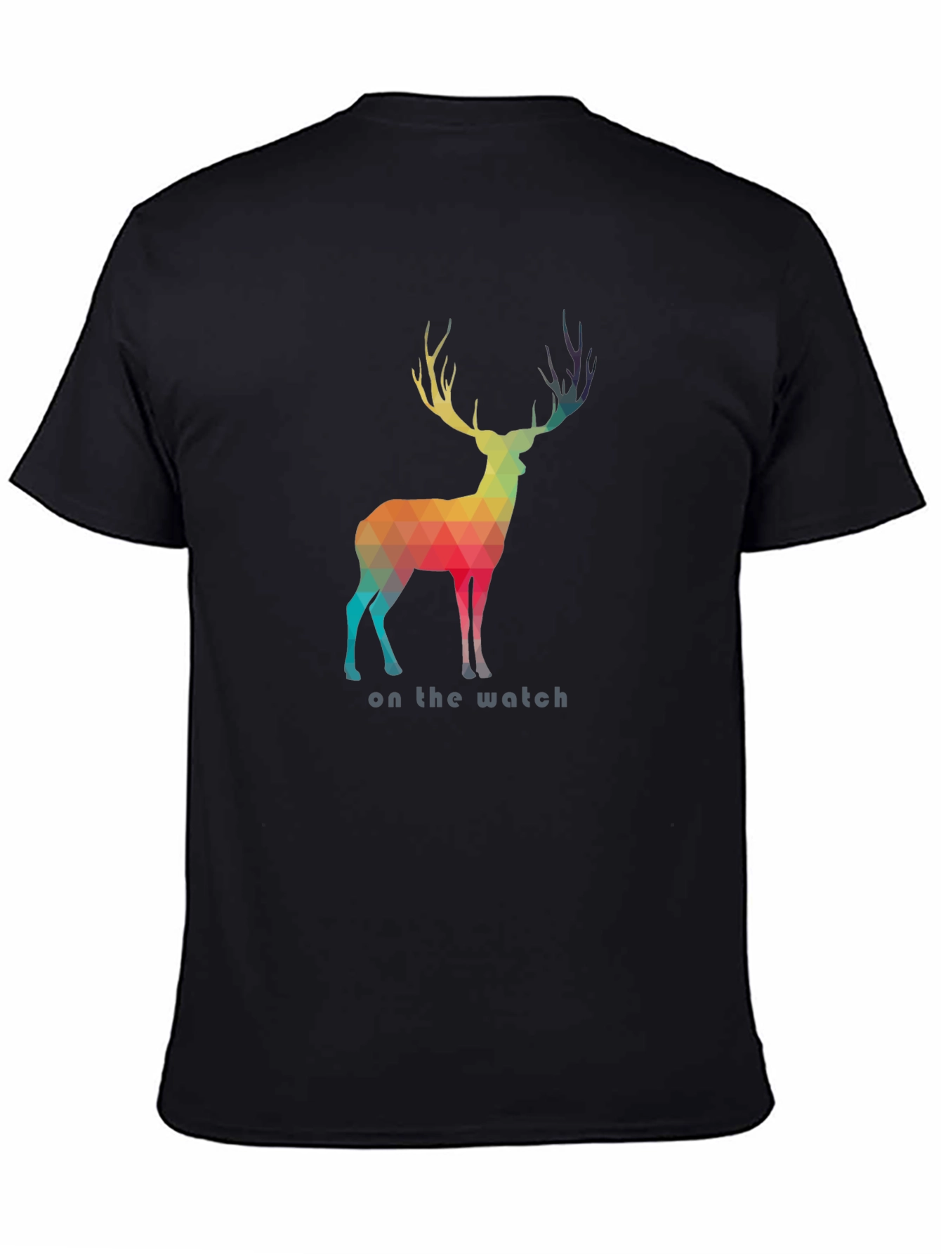 Geometric Deer Graphic T-Shirt - On the Watch