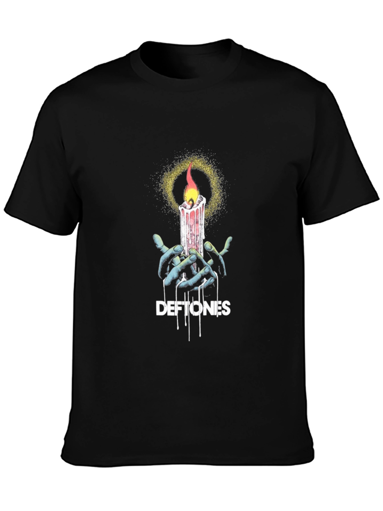 Deftones Candle Graphic Black T-Shirt