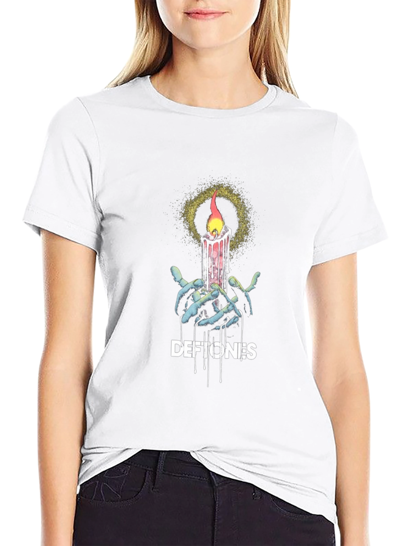Deftones Candle Graphic Black T-Shirt