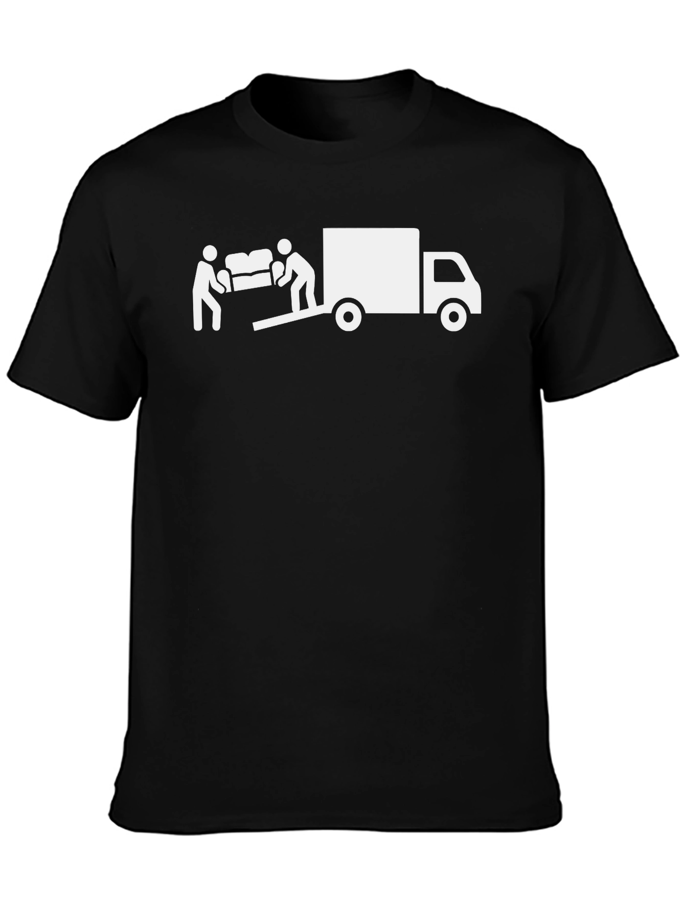 Moving Day Graphic Tee - Black Cotton T-Shirt
