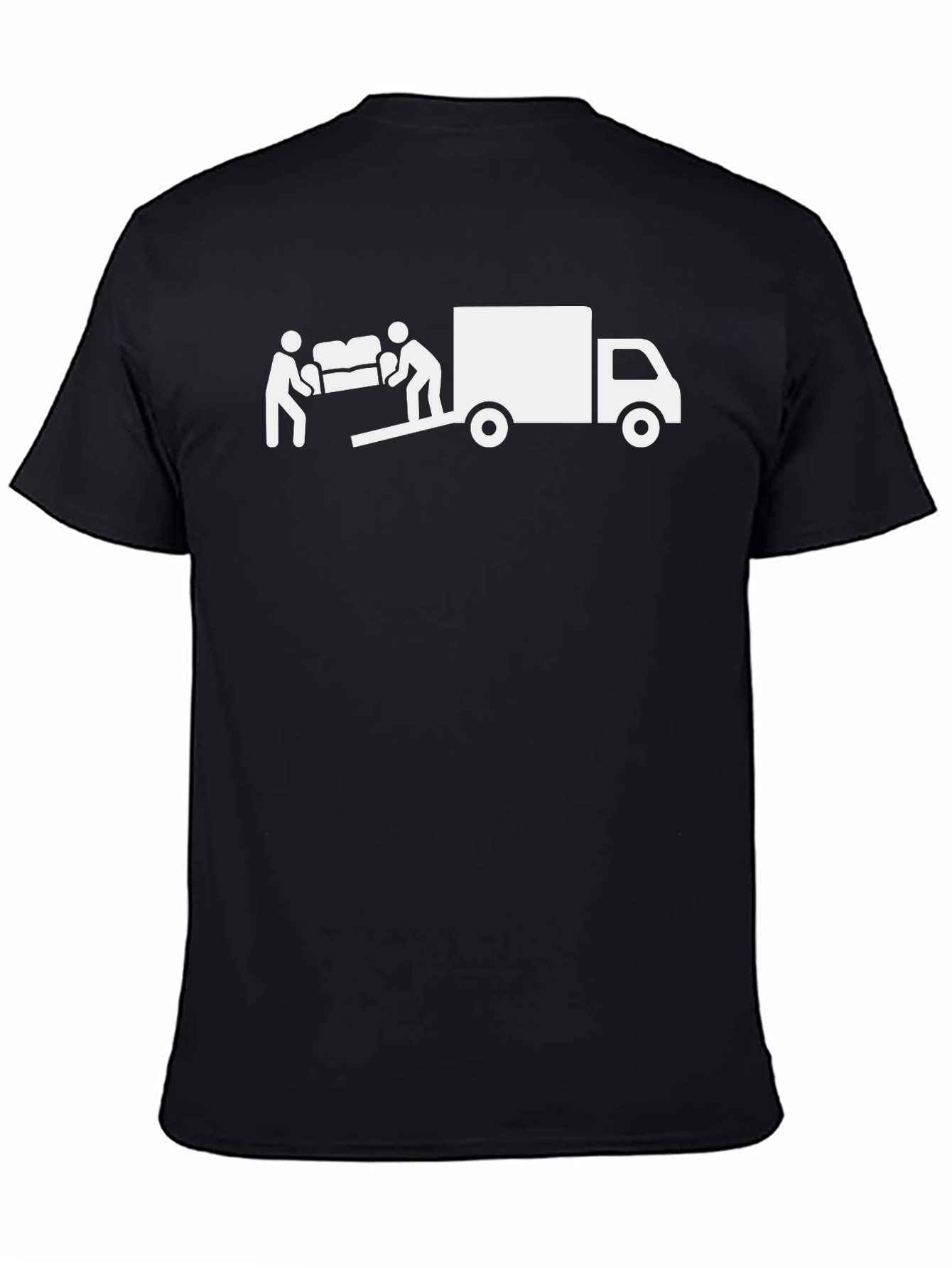 Moving Day Graphic Tee - Black Cotton T-Shirt