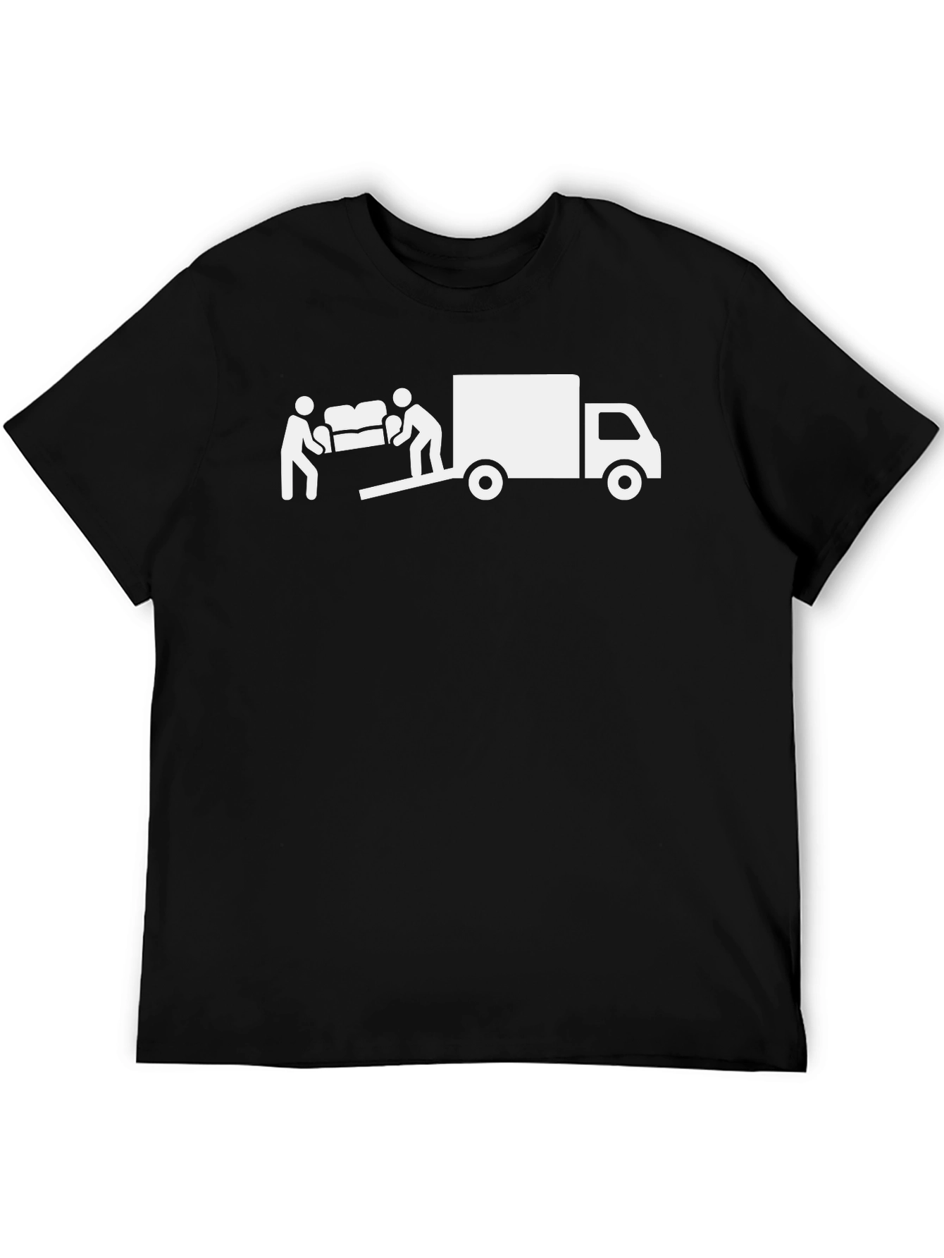 Moving Day Graphic Tee - Black Cotton T-Shirt