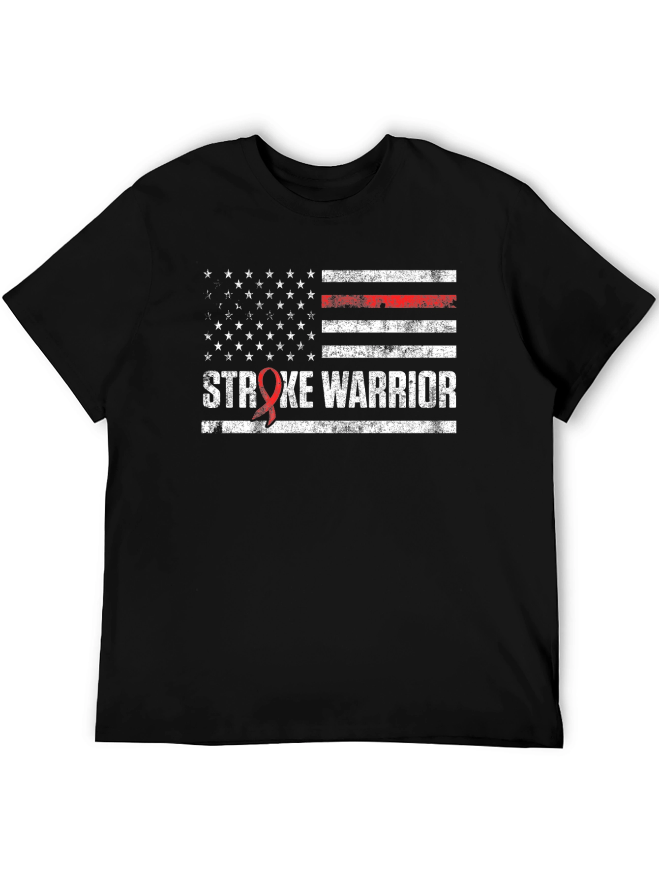 Stroke Warrior T-Shirt American Flag Awareness Support