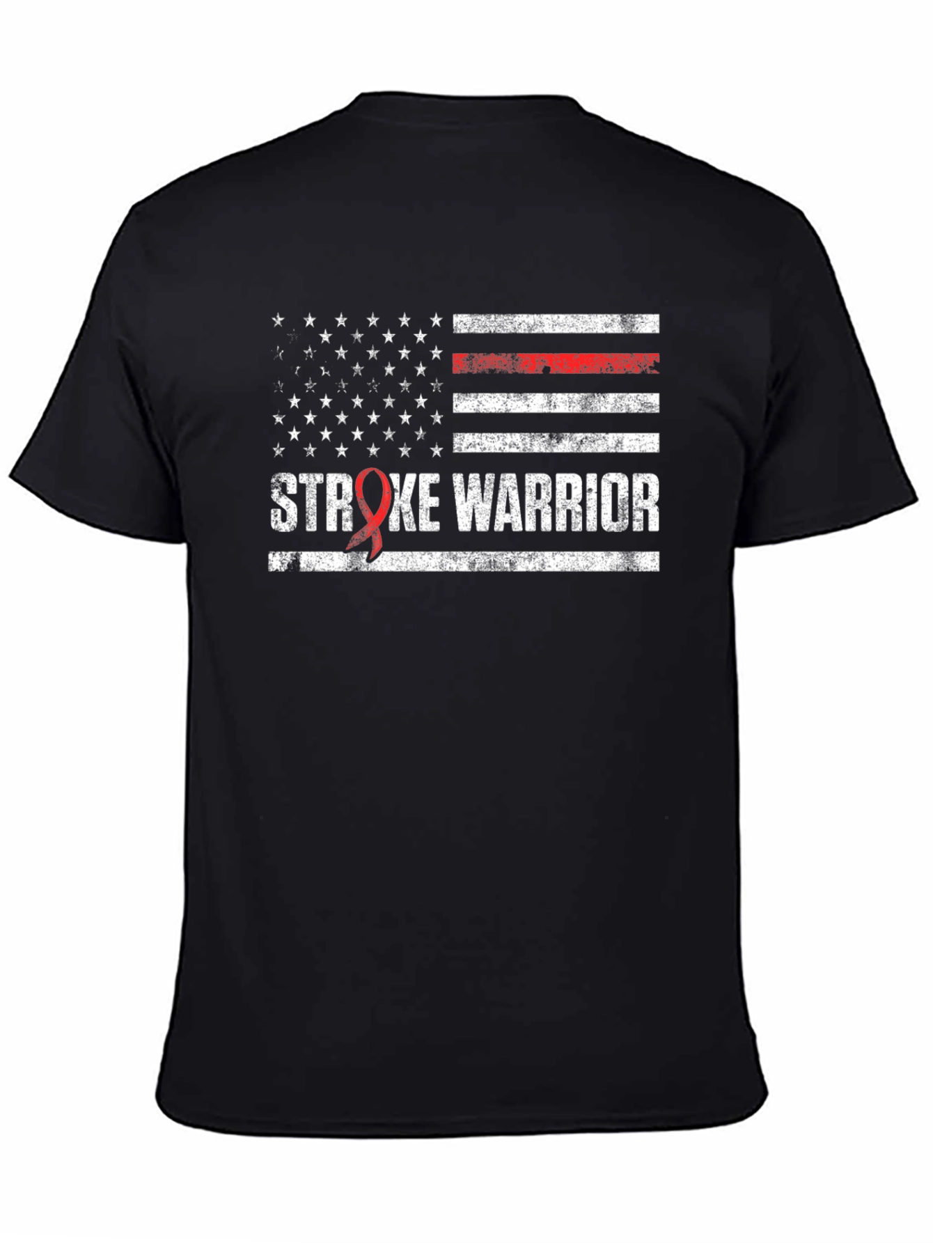Stroke Warrior T-Shirt American Flag Awareness Support