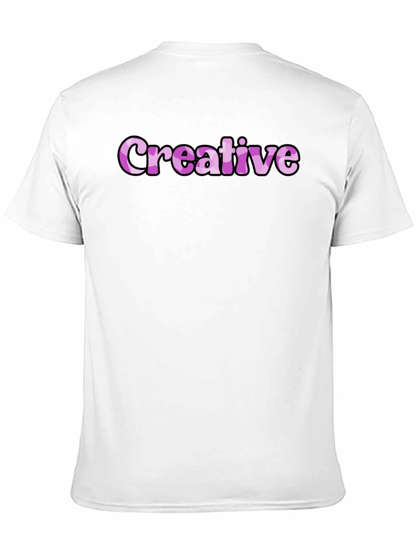 Creative Graphic Tee - Black Cotton Casual Shirt