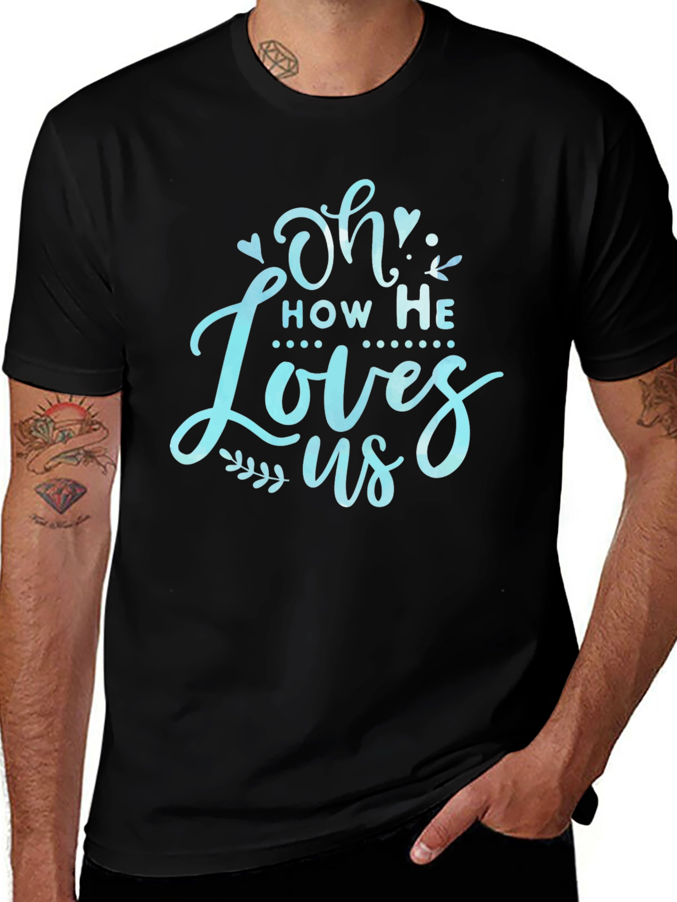 Oh How He Loves Us T-Shirt - Christian Apparel