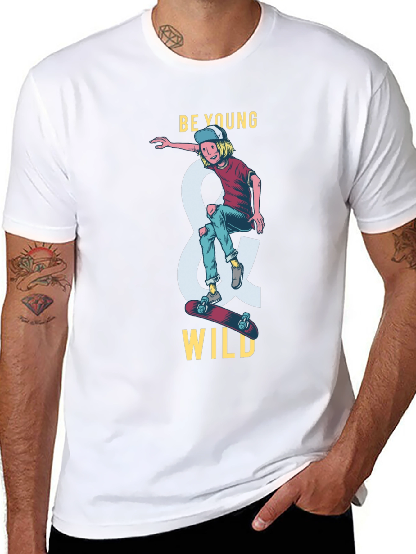 Be Young and Wild Graphic T-Shirt