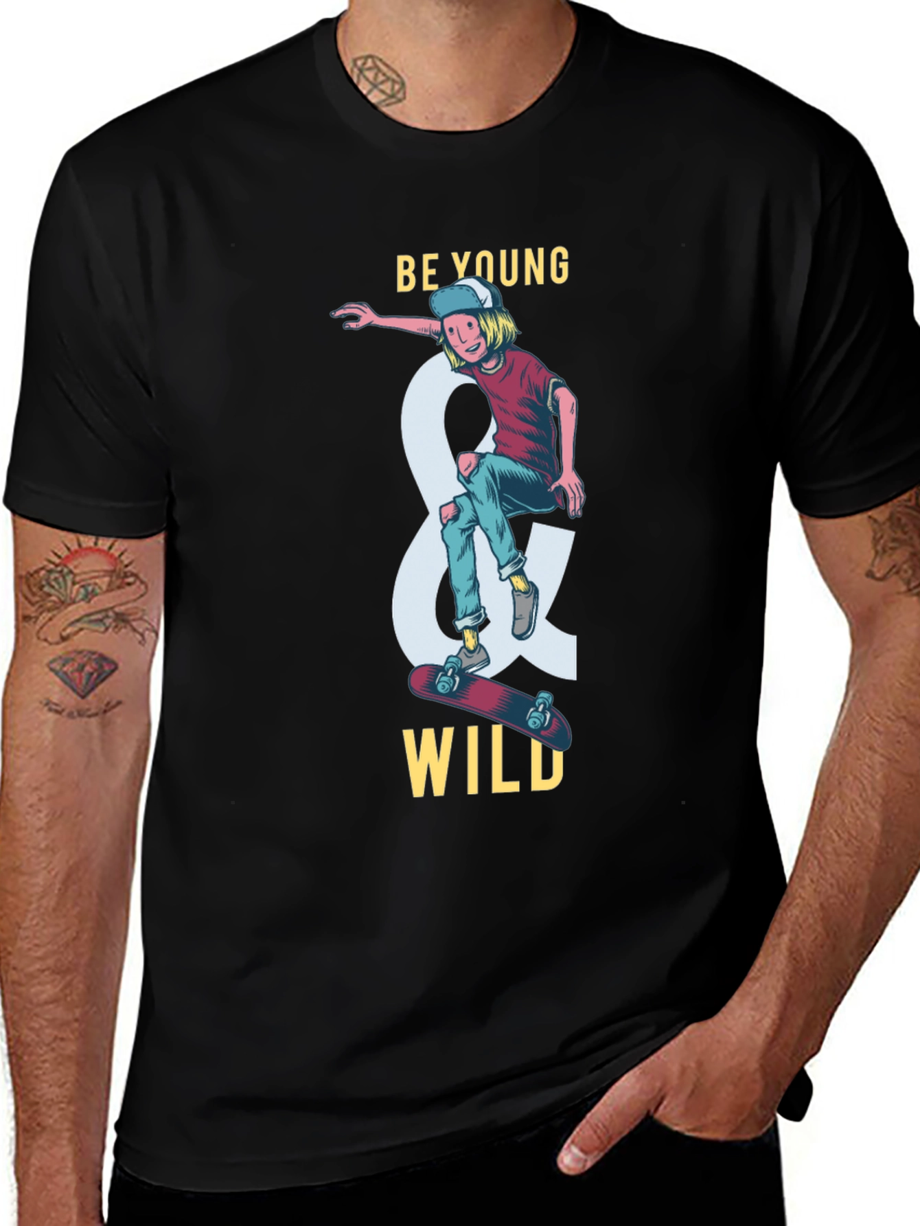 Be Young and Wild Graphic T-Shirt