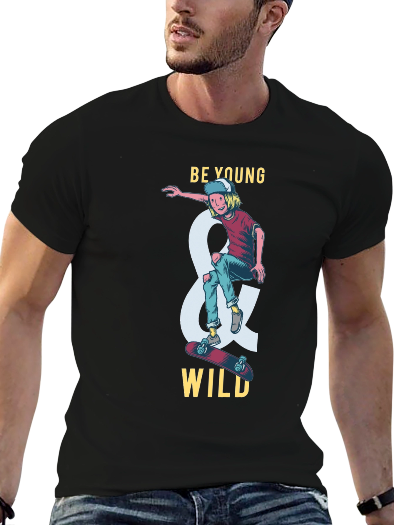 Be Young and Wild Graphic T-Shirt