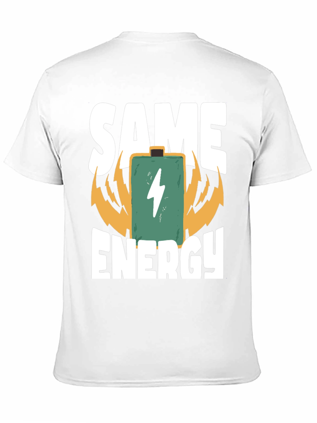 Same Energy Black Cotton Graphic Tee