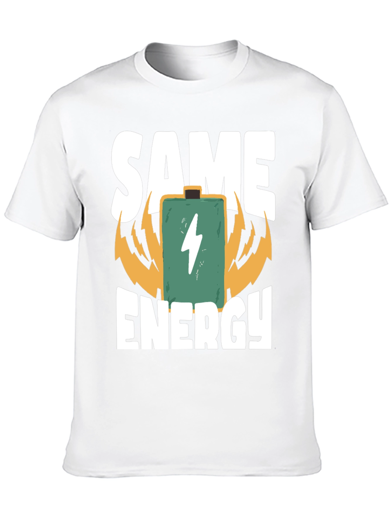 Same Energy Black Cotton Graphic Tee