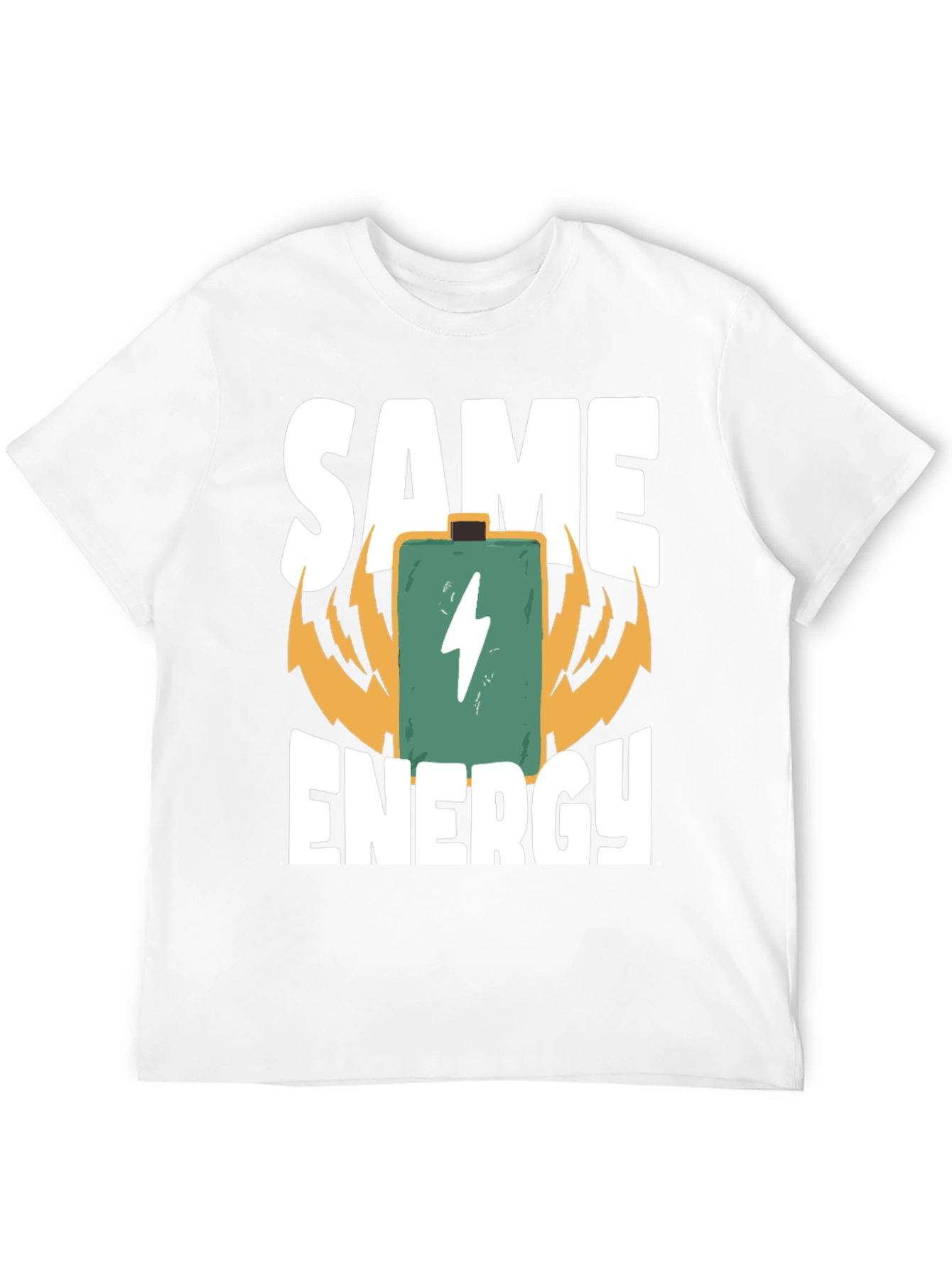 Same Energy Black Cotton Graphic Tee