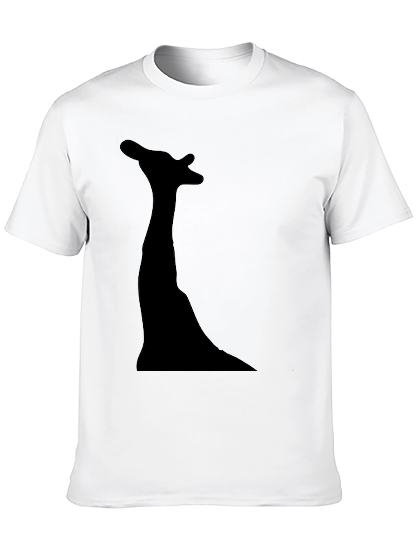 Giraffe Silhouette Graphic Tee - Modern Black T-Shirt