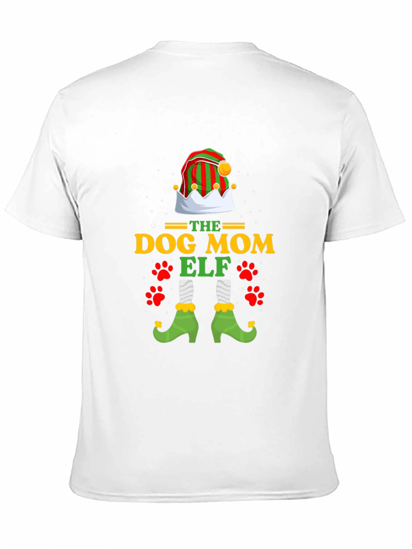 Dog Mom Elf Christmas Graphic T-Shirt