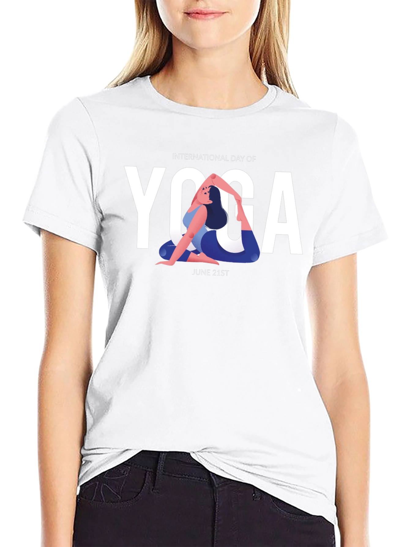 International Yoga Day Black T-Shirt