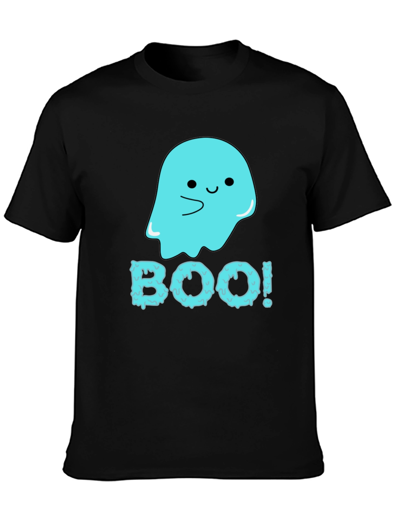 Boo! Cute Ghost Graphic Tee - Halloween