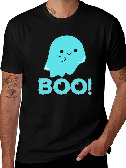 Boo! Cute Ghost Graphic Tee - Halloween