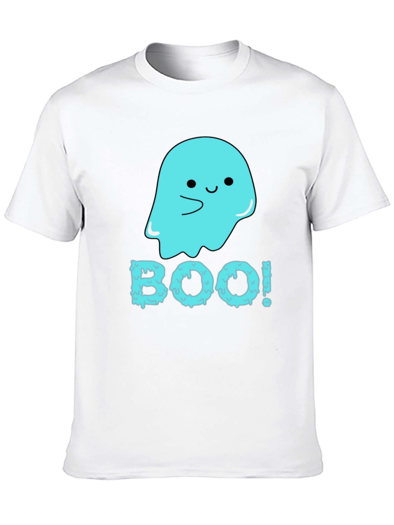 Boo! Cute Ghost Graphic Tee - Halloween